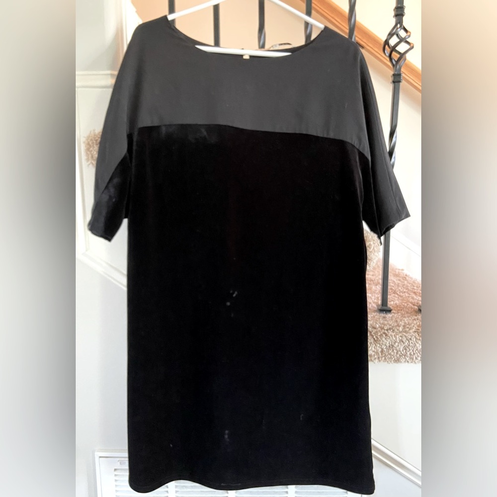 Silvian Heach Black Velvet Mini Dress, Size L